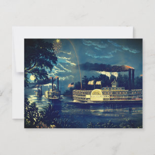 "Rounding a Bend" op de Mississippi: Briefkaart