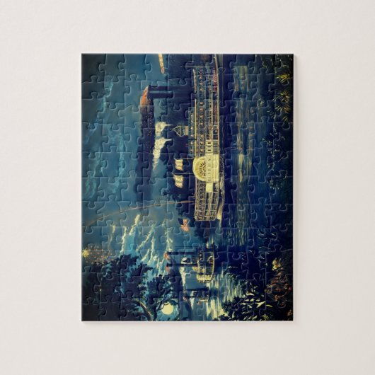 "Rounding a Bend" op de Mississippi: Legpuzzel (Verticaal)