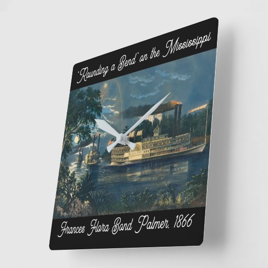 "Rounding a Bend" op de Mississippi: Vierkante Klok (Hoek)
