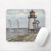Rounding Brant Point Lighthouse Nantucket Muismat (Met muis)