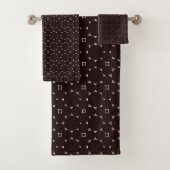 Rounding sterren Brown/W decor-Soft Modern Towels Bad Handdoek (Insitu)