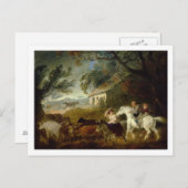 Rounding voor het Storm, 1805 (olie op het paneel) Briefkaart (Voorkant / Achterkant)