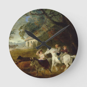 Rounding voor het Storm, 1805 (olie op het paneel) Ronde Klok
