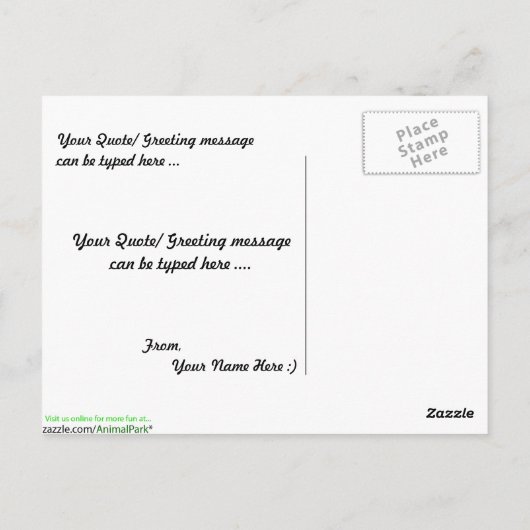 Roundnose Minnow Briefkaart (Achterkant)