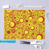Rounds-Rood-Geel-WEEFSUE WRAPPINGPAPIER Tissuepapier (Craft)
