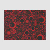 Rounds-Rood-zwart-WEEFSUE WRAPPINGPAPIER Tissuepapier (Voorkant)