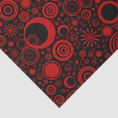 Rounds-Rood-zwart-WEEFSUE WRAPPINGPAPIER Tissuepapier (Detail)