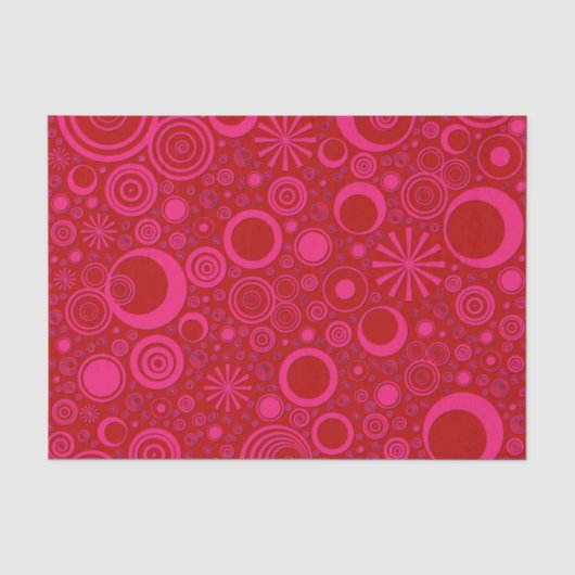 Rounds-roze-rood-WEEFSELPAPIER Tissuepapier (Voorkant)