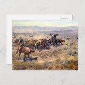 Roundup 1913 - Charles Marion Russell Briefkaart (Voorkant / Achterkant)