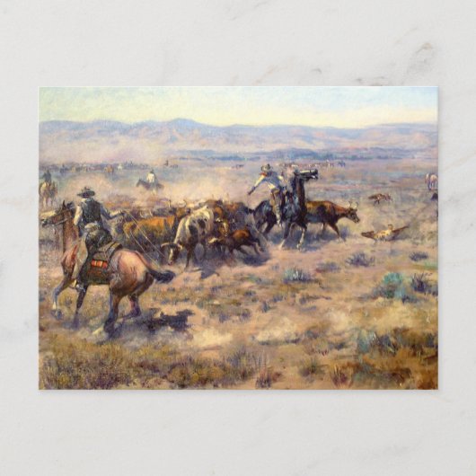 Roundup 1913 - Charles Marion Russell Briefkaart (Voorkant)