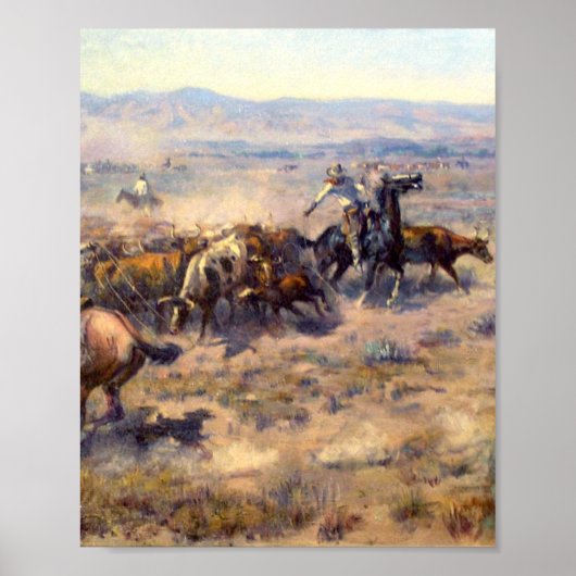 Roundup 1913 - Charles Marion Russell Poster (Voorkant)