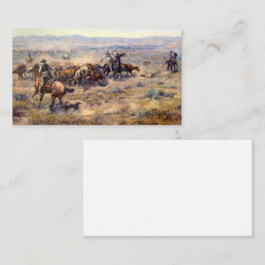 Roundup 1913 - Charles Marion Russell Visitekaartje (Voorkant / Achterkant)