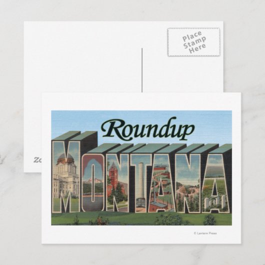 Roundup, Montana Briefkaart (Voorkant / Achterkant)