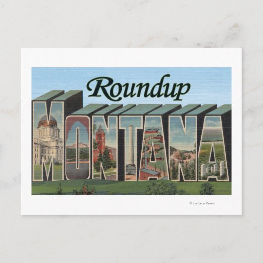 Roundup, Montana Briefkaart (Voorkant)