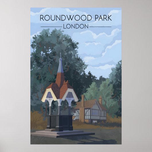 Roundwood Park Londen Reisposter Poster (Voorkant)