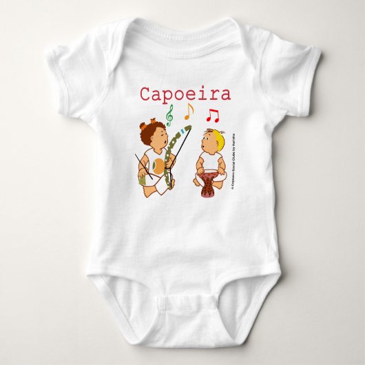 Roupa de bebê com desenho de de Capoeira  Romper (Voorkant)