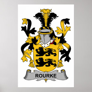 Rourke Family Crest Poster