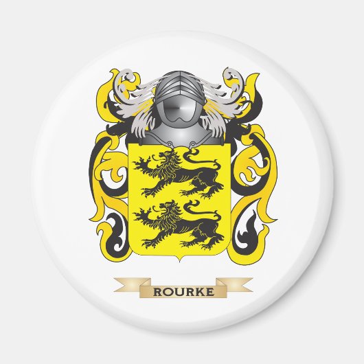 Rourke Wapen (Familie Crest) Magneet (Voorkant)
