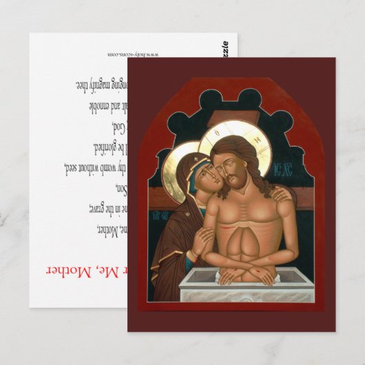 Rourn not for me, Moeder Prayer Card Briefkaart (Voorkant / Achterkant)