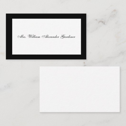 Rourning Calling Card Visitekaartje (Voorkant / Achterkant)