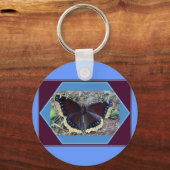 Rourning Cloak Butterfly Sleutelhanger (Voorkant)