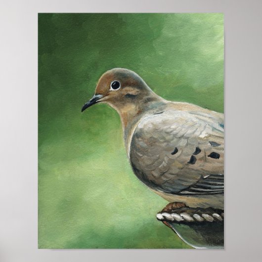 Rourning Dove Bird Art Print (Voorkant)