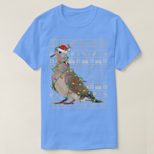 Rourning Dove Bird Lover Santa Ugly Mourning Dove T-shirt (Design voorkant)