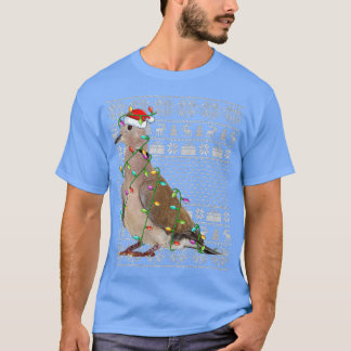 Rourning Dove Bird Lover Santa Ugly Mourning Dove T-shirt