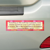 Rourning Dove bumper sticker (Op auto)