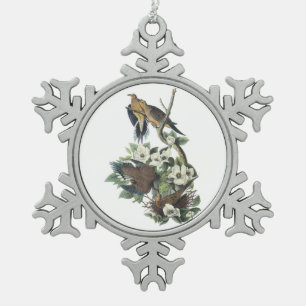 Rourning Dove door Audubon Tin Sneeuwvlok Ornament