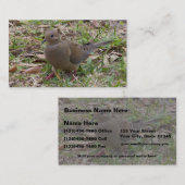 Rourning Dove of Turtle Dove op de grond Visitekaartje (Voorkant / Achterkant)