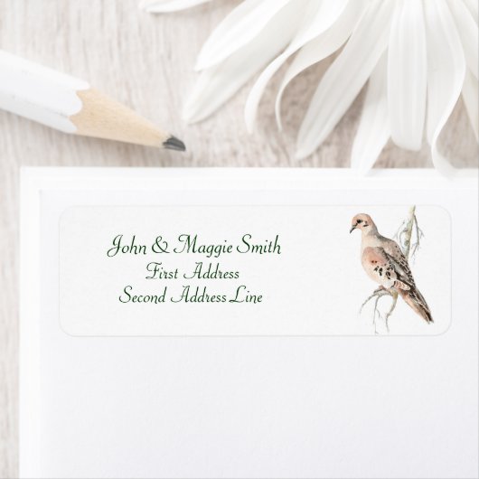 Rourning Dove/Turtle dove, Bird, Address Label (Insitu)