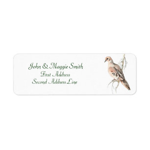 Rourning Dove/Turtle dove, Bird, Address Label