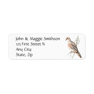 Rourning Dove/Turtle dove, Bird, Address Label