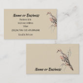 Rourning Dove/Turtle Dove Kaart voor aanpassing Visitekaartje (Voorkant / Achterkant)