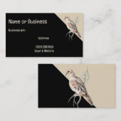 Rourning Dove/Turtle Dove Kaart voor aanpassing Visitekaartje (Voorkant / Achterkant)