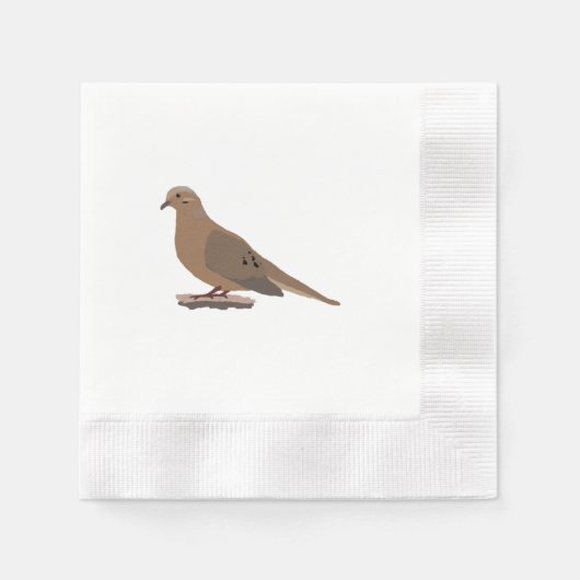 Rourning, Love of Turtle Dove Digitally Drage Bird Servetten (Voorkant)