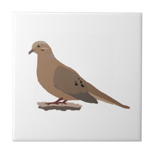 Rourning, Love of Turtle Dove Digitally Drage Bird Tegeltje (Voorkant)