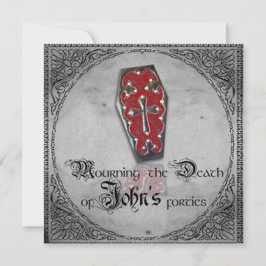 Rourning the Death of (my young) Party Invitation Kaart (Voorkant)