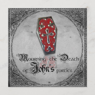 Rourning the Death of (my young) Party Invitation Kaart