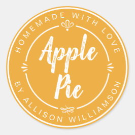 Rousse Ambachtelijke Appeltaart Mellow Yellow Ronde Sticker