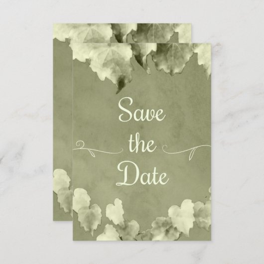 Rousse Bladeren Save The Date (Voorkant / Achterkant)