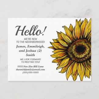 Rousse zonnebloem Introductie Nieuwe Buren Briefkaart