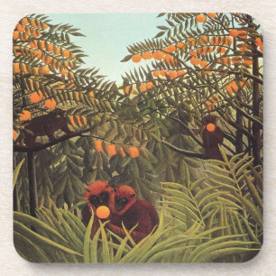 Rousseau - Apen in de Sinaasappelboomgaard Bier Onderzetter