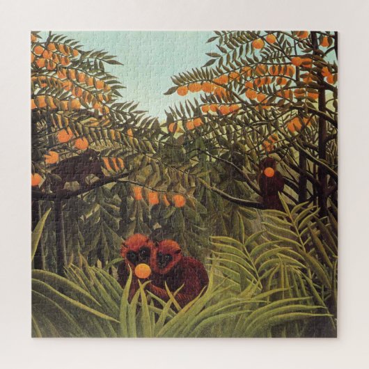 Rousseau - Apen in de Sinaasappelboomgaard Legpuzzel (Verticaal)