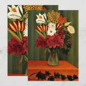 Rousseau - Boeket Bloemen met een Klimop Tak Feestdagenkaart (Voorkant / Achterkant)
