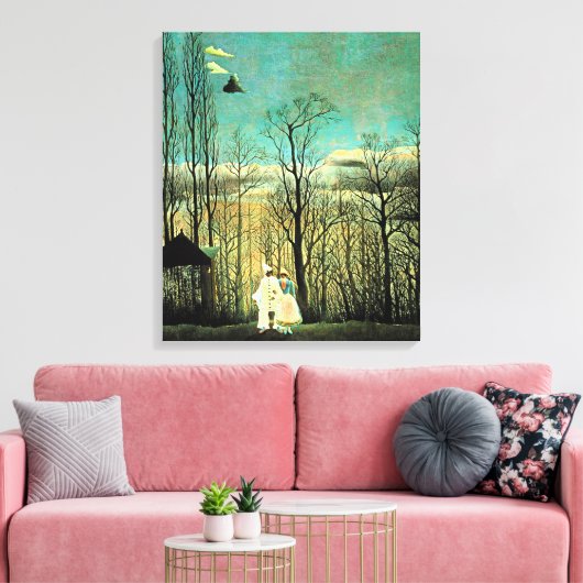 Rousseau - Carnavalsavond Canvas Afdruk (Insitu (Woonkamer))