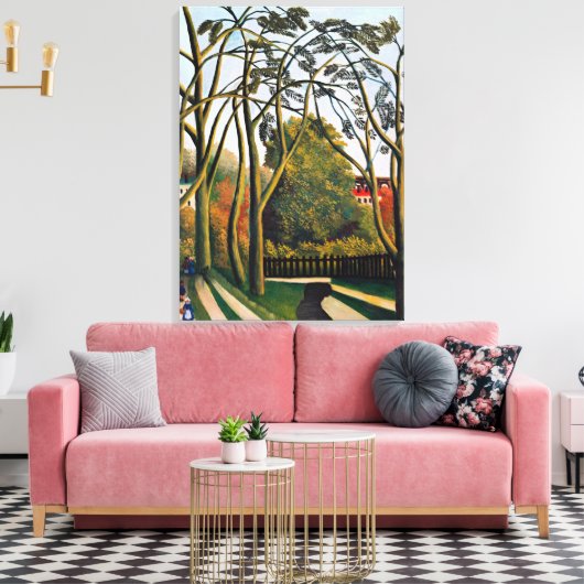 Rousseau - De banken van de Bievre bij Bicetre Canvas Afdruk (Insitu (Woonkamer))