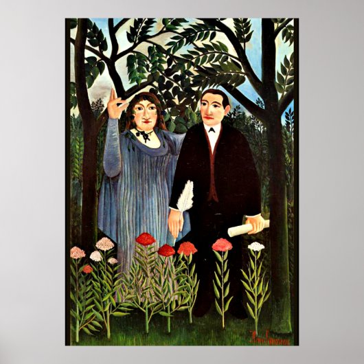 Rousseau - De Muse die de dichter inspireert Poster (Voorkant)