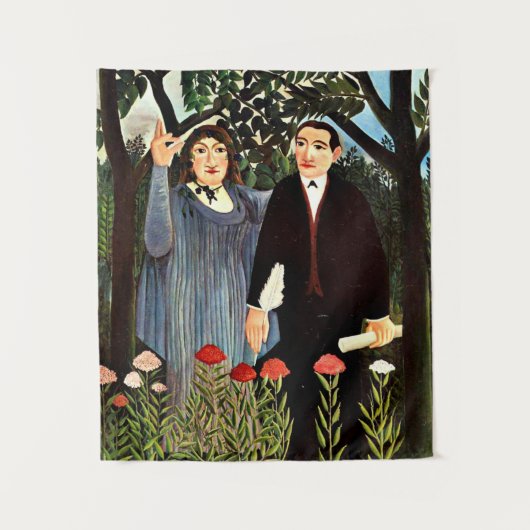 Rousseau - De Muse die de dichter inspireert Wandkleed (Voorkant)